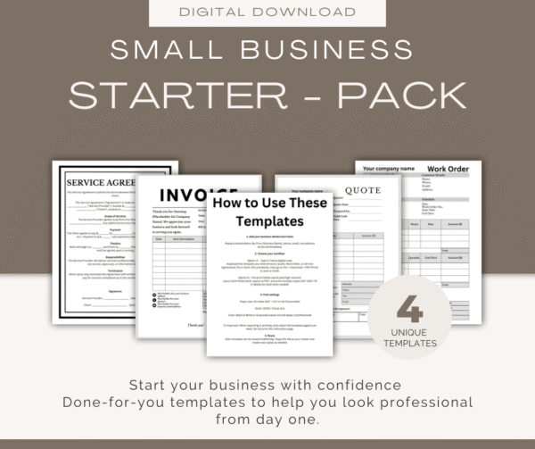 Small Business Starter Template Pack
